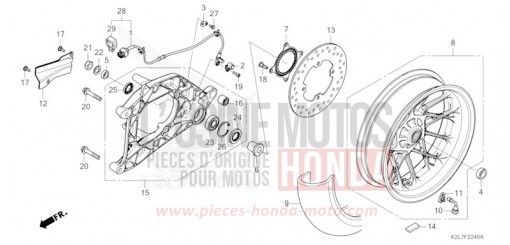 ROUE ARRIERE/BRAS OSCILLANT ADV350AT de 2026